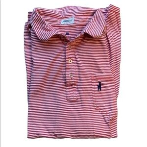Johnnie-O striped cotton polo